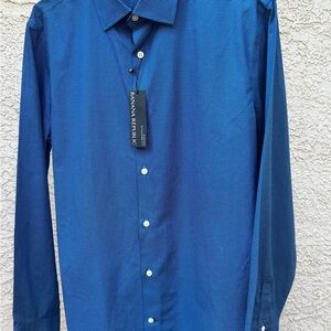 Banana Republic Men's Deep Blue Dress Shirt